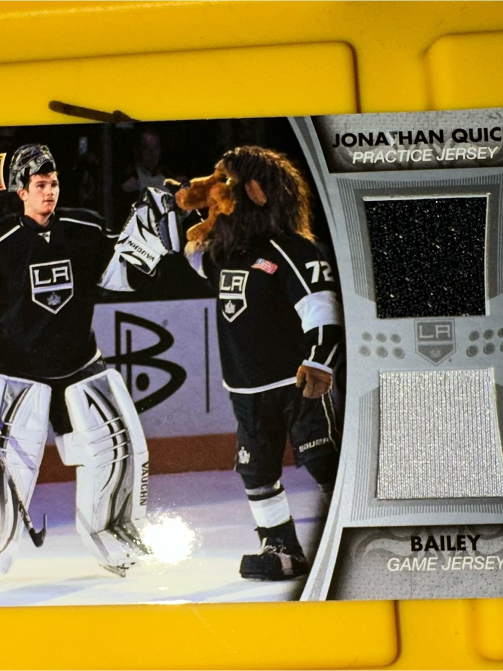 Los Angeles Kings Black & White Game Jersey Card - Bailey & Jonathan Quick